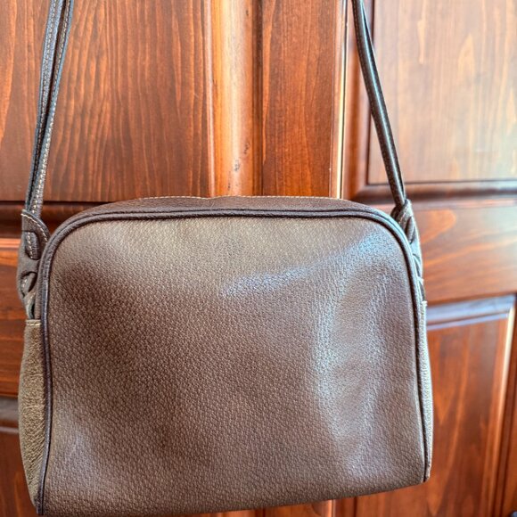 VINTAGE "GUCCI" PEBBLED LEATHER CROSSBODY BAG - Picture 5 of 5
